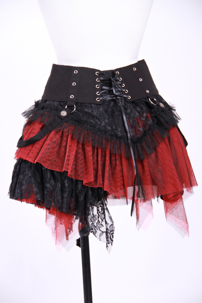 新款洛丽塔洋装日常哥特lolita暗黑复古不规则裙摆半身裙