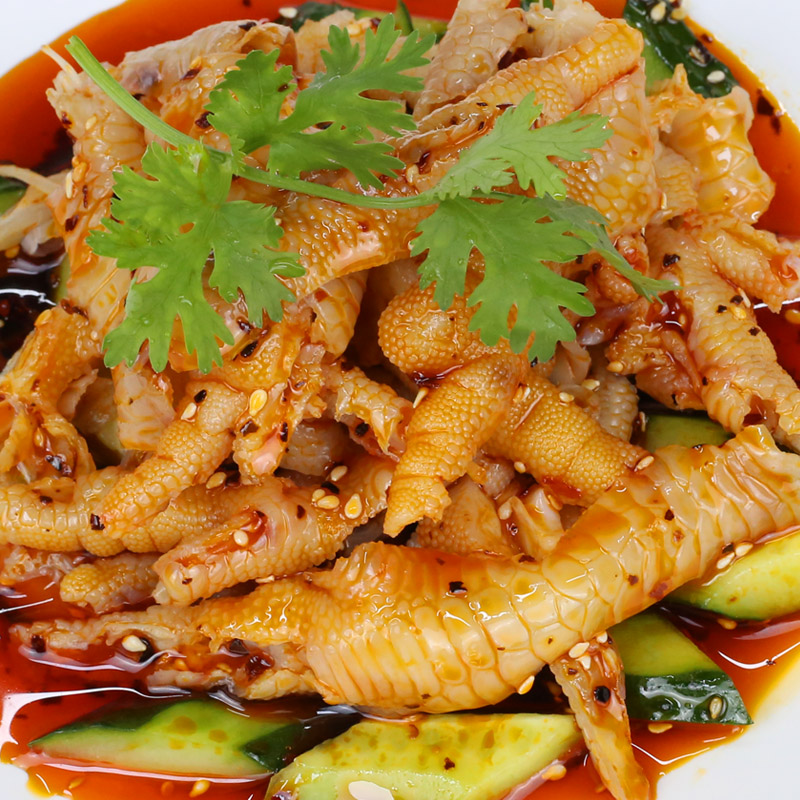 之源九味无骨凤爪酒店麻辣红油鸡爪去骨鸡脚鸡肉零食