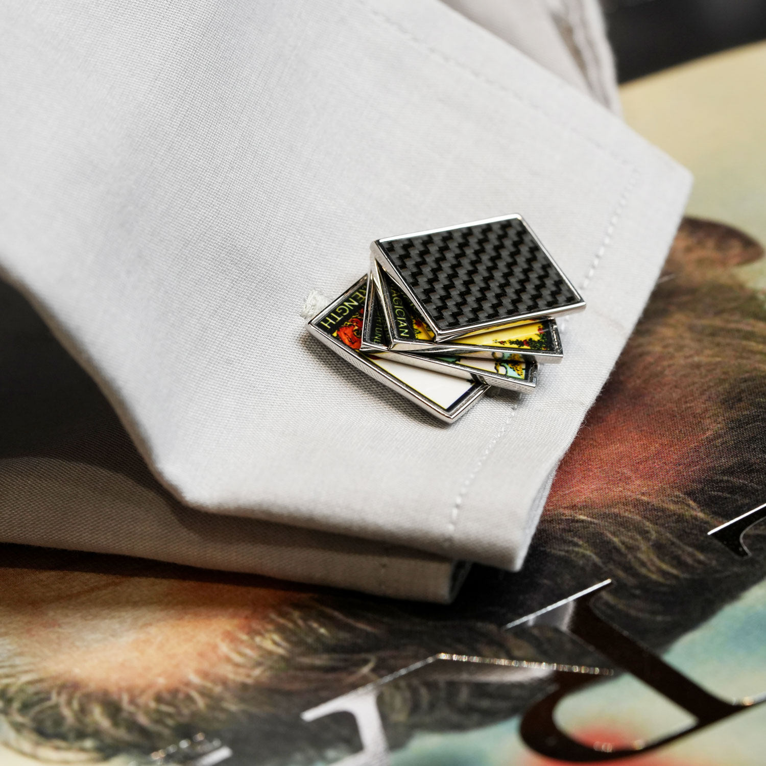 英国tateossianrt新款趣味塔罗法式衬衫袖扣铁马今歌袖扣