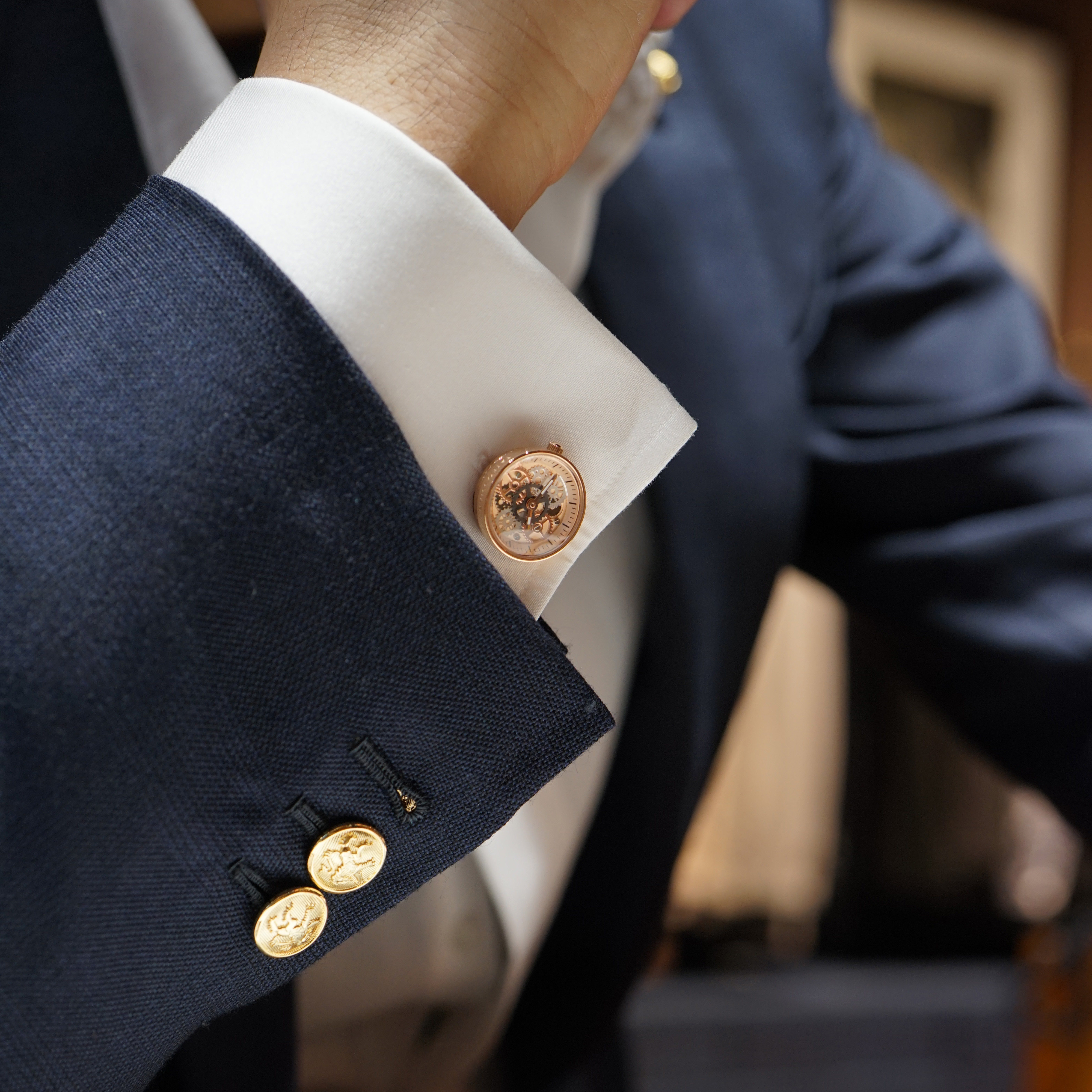 现货英国rt机械齿轮袖扣tateossian钟表袖口法式袖扣