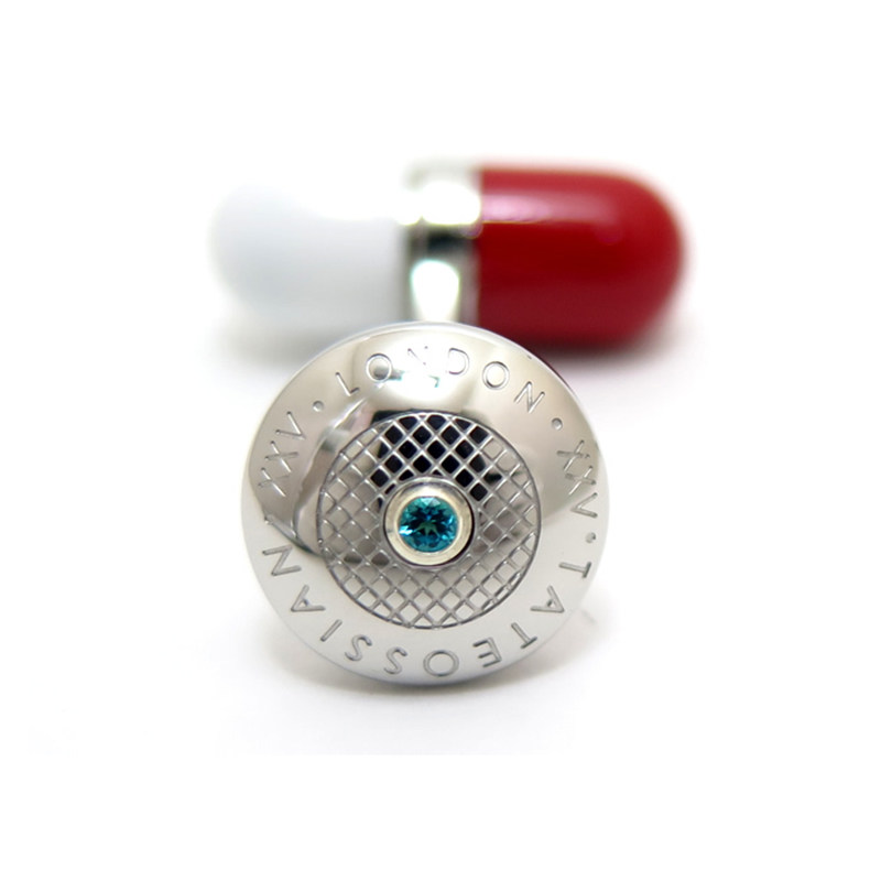 英国轻奢袖扣之王rt袖钉tateossian红色药丸男士袖扣