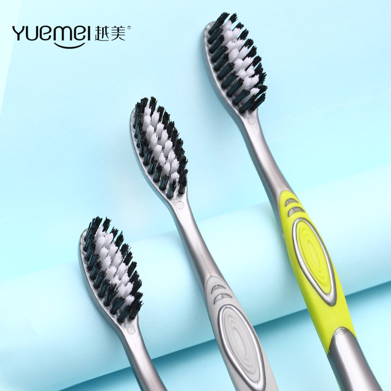 越美去牙黄斑结石渍烟超硬牙刷专用成人家用牙刷