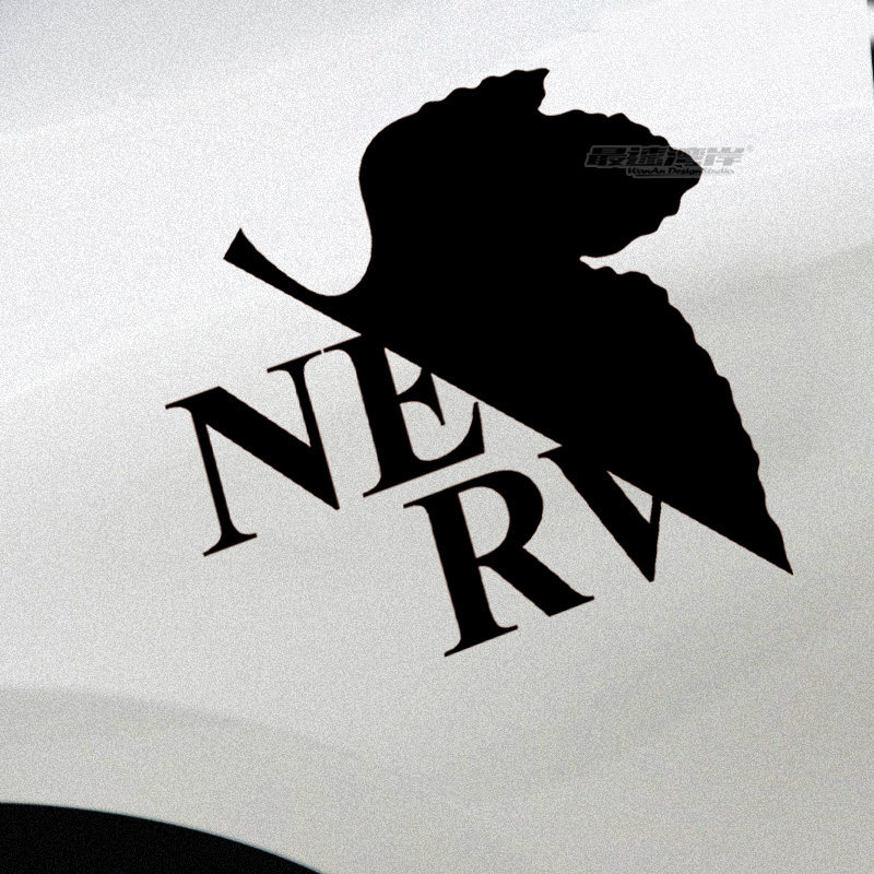 贴纸nerv叶子动漫eva新世纪福音枫叶标志车贴汽车装饰贴