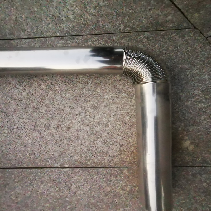 102不锈钢弯头直径100mm柴火炉专用弯头波纹90直角烟囱排烟弯头