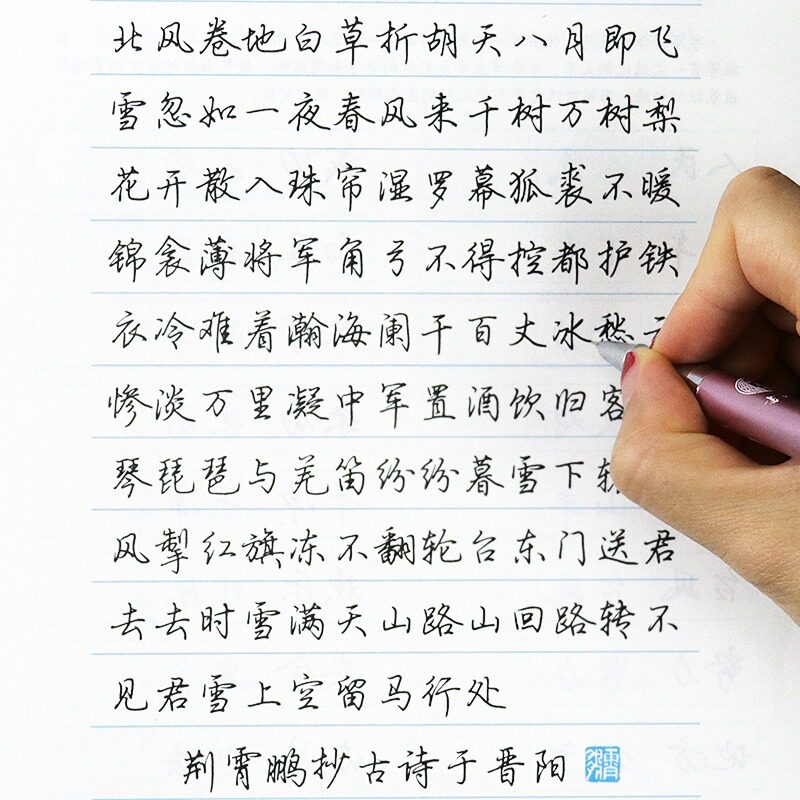 字帖练字成年墨点行书楷书霄鹏本荆临摹硬笔书法练字本