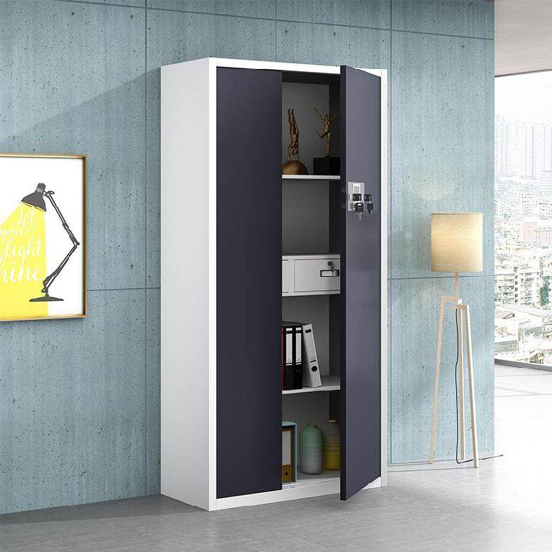 储物柜收纳家用大号办公室置地卧室铁皮柜工作室立式文件柜