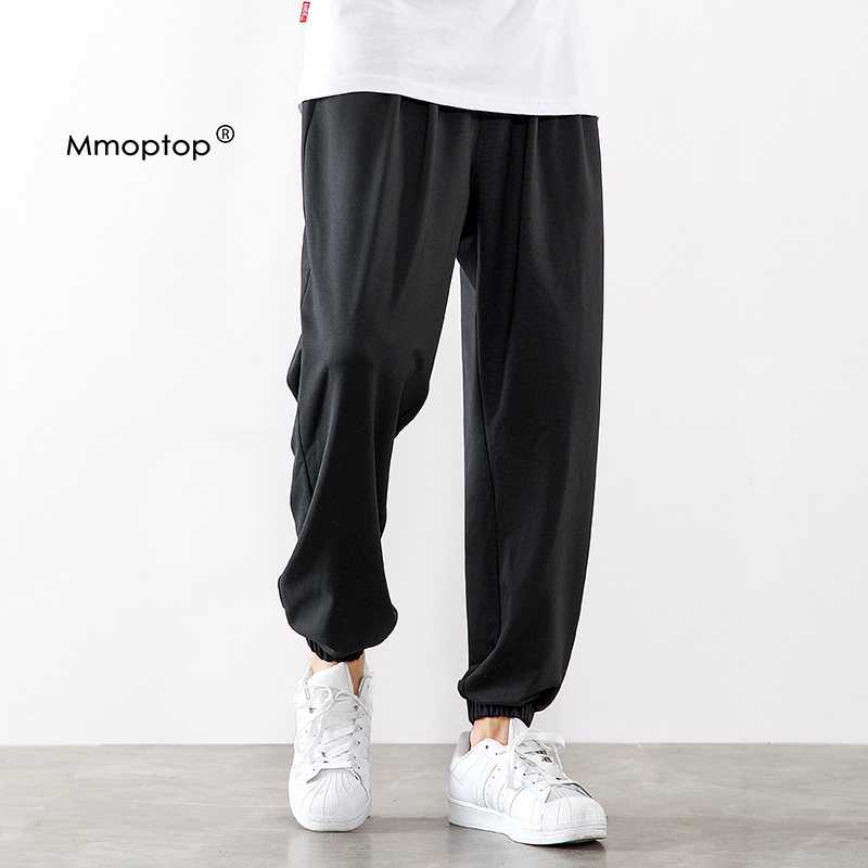 2021秋冬款休闲针织运动束脚男裤子冬季潮流宽松韩版百搭工装卫裤