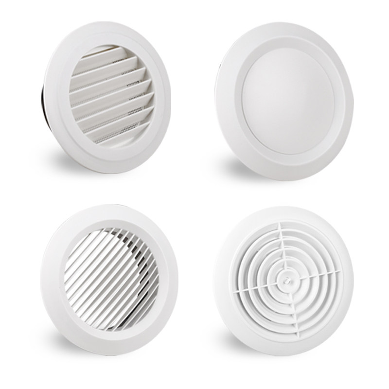 abs圆形出风口新风口可调中央空调排通风口百叶室内新风系统配件