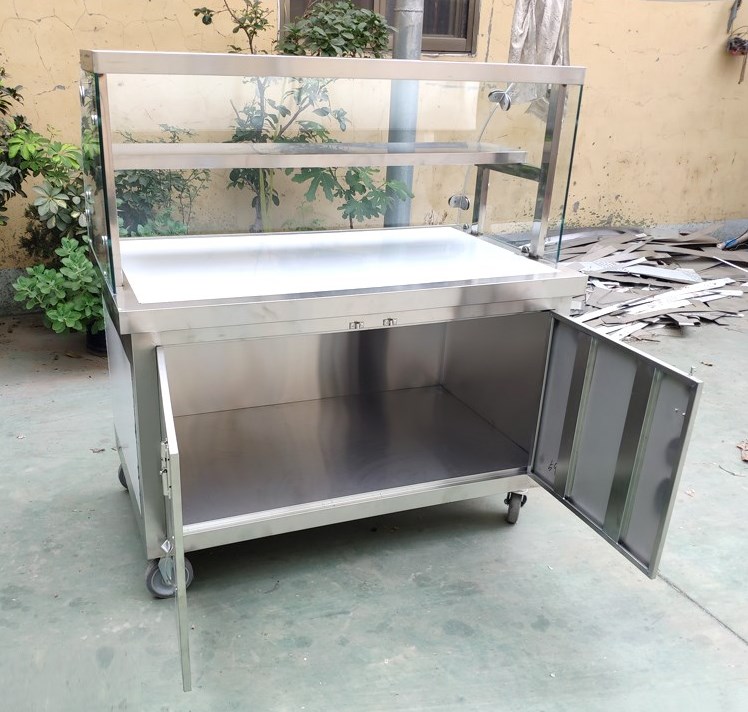 早餐摆摊摊车手推小区小吃车汤餐车移动商用餐车