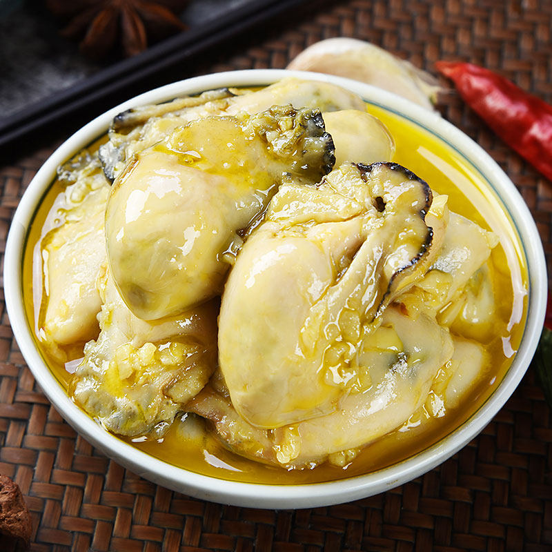 乳山生蚝罐头即食蒜蓉水产海鲜冷冻熟食罐装生蚝
