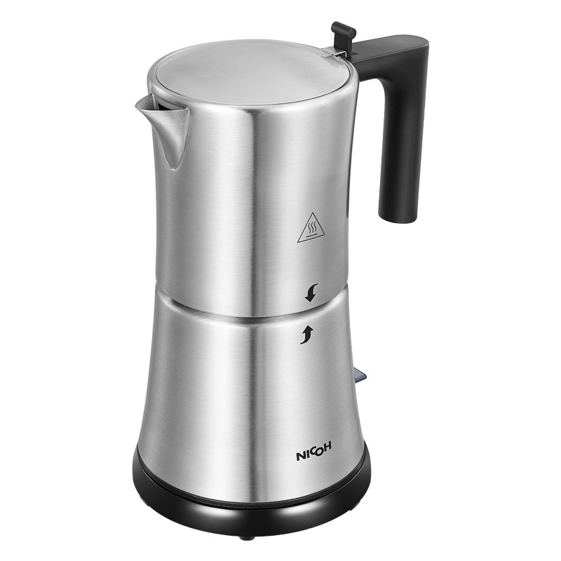 nicoh电动摩卡壶家用小型淡意式全自动煮咖啡不锈钢咖啡机