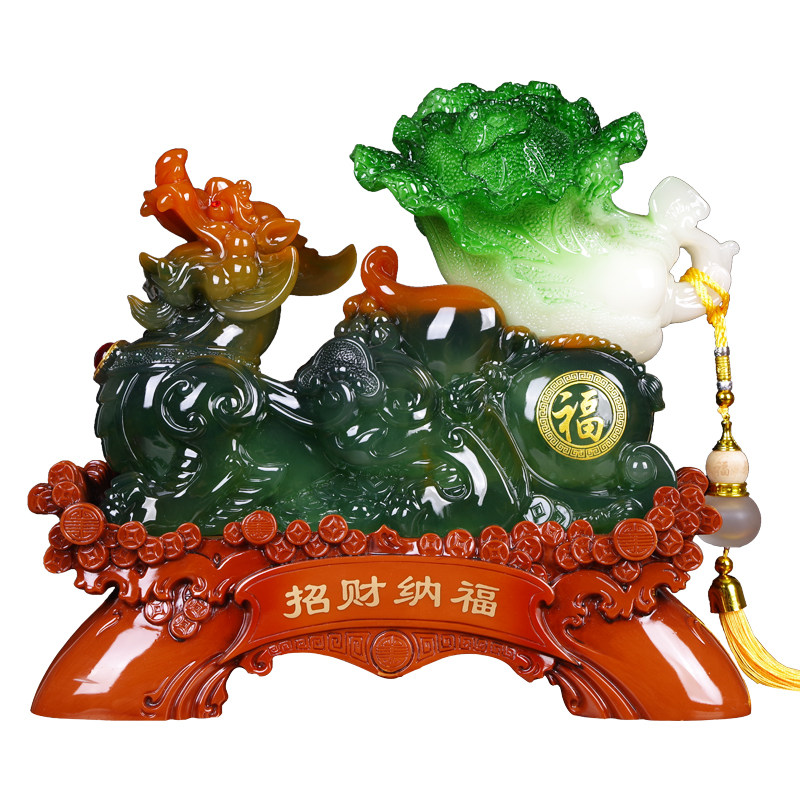 开光貔貅招财摆件客厅装饰品白菜风水聚财新店摆件