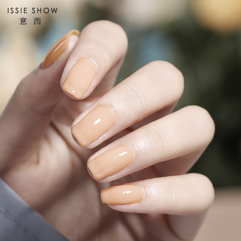 2021年新款春夏流行色冰透淡黄樱草草黄光疗甲油甲油胶