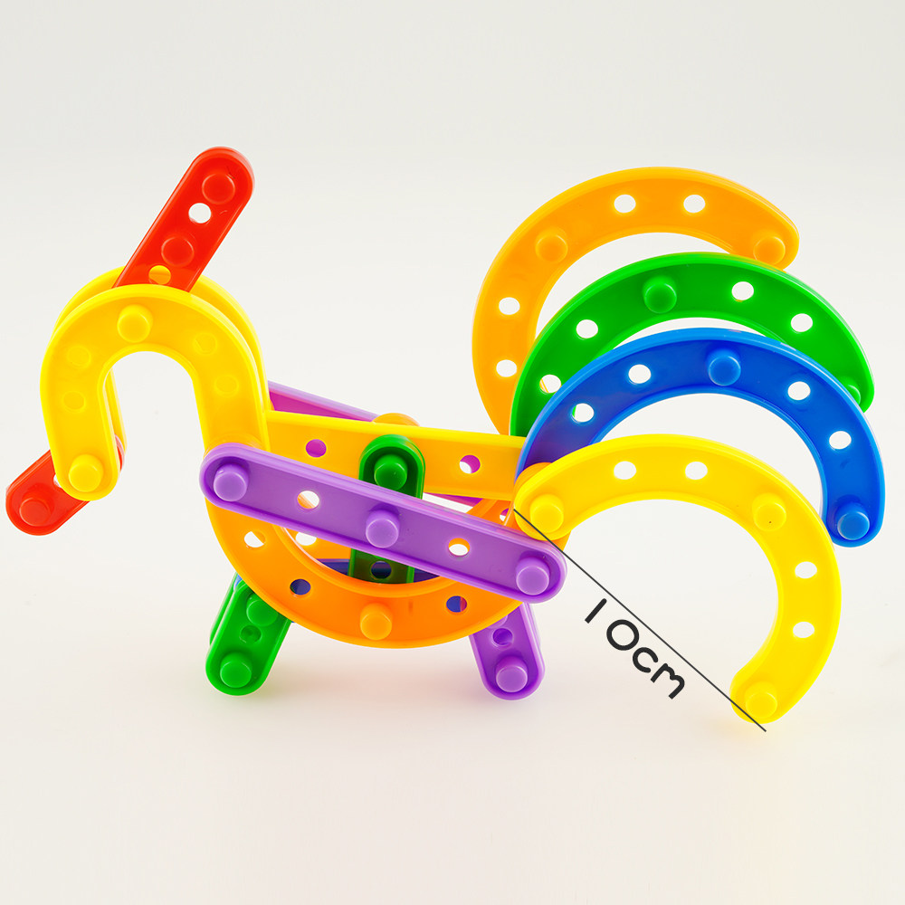 积木幼儿园儿童桌面游戏条形拼搭玩具346岁宝宝塑料积木