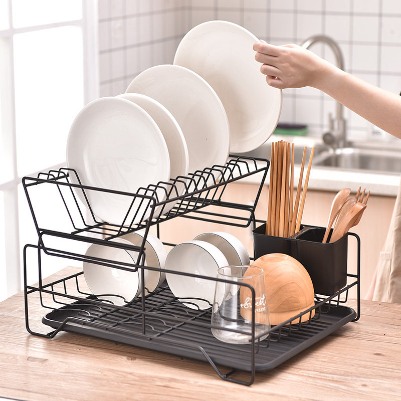 厨房碗碟沥水架多功能碗筷收纳架置物架盘子放碗架放碗收纳盒柜内