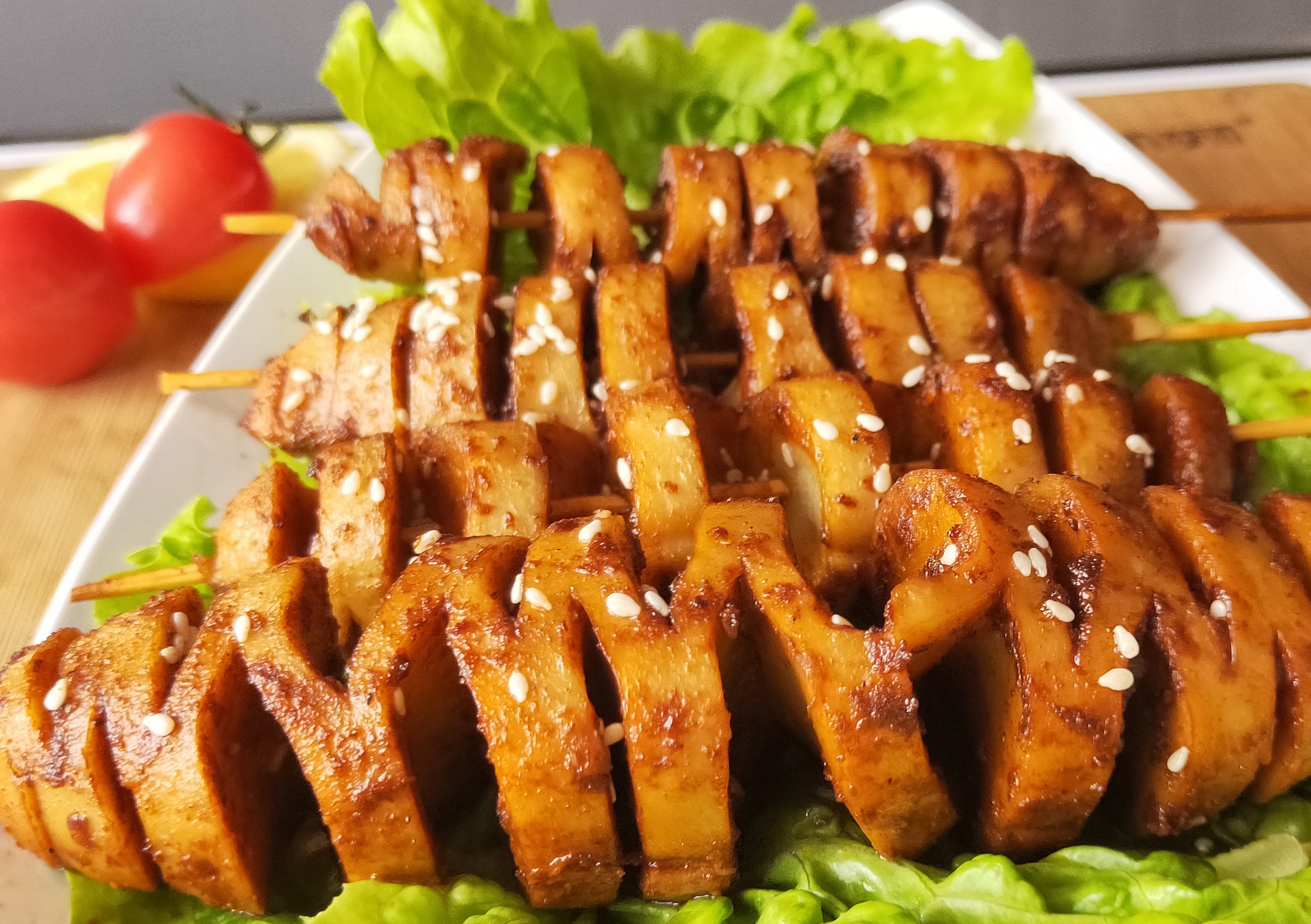 烤面筋串半成品冷冻商用烧烤纯手工生大面筋串烧烤炸串网红素面筋