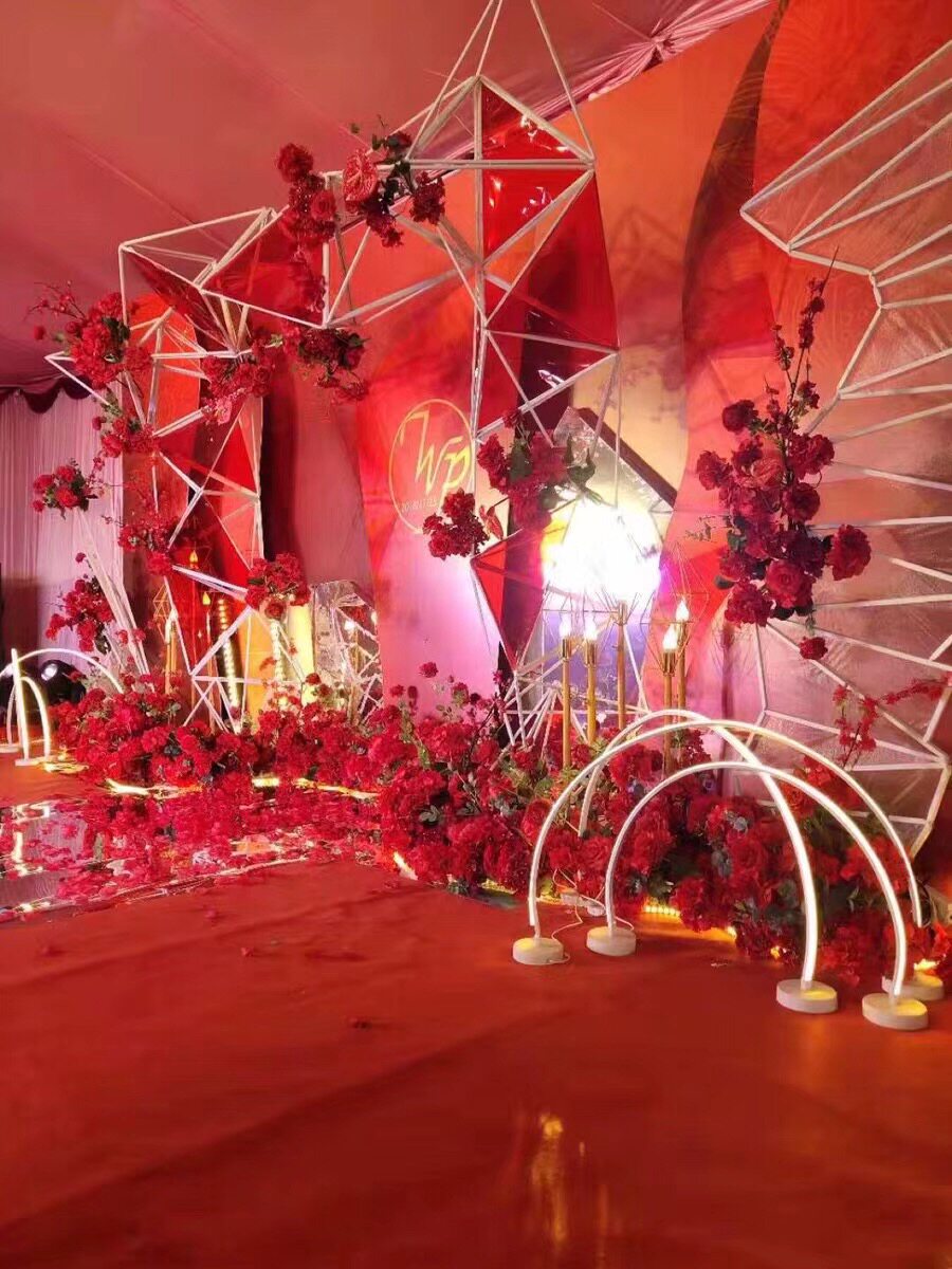 红色玻璃纸灯光透膜改色纸气氛渲染应援控场红婚庆铁艺道具玻璃膜