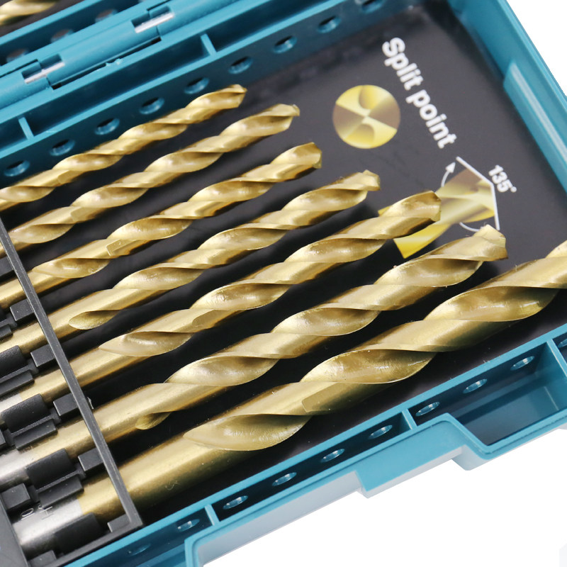 日本牧田高速钢镀钛直柄不锈钢加长金属麻花钻头麻花钻