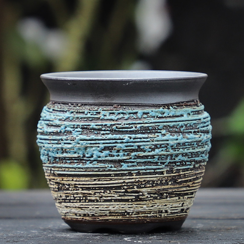 花盆创意意多陶瓷小号泡泡简约透气粗陶花器花盆