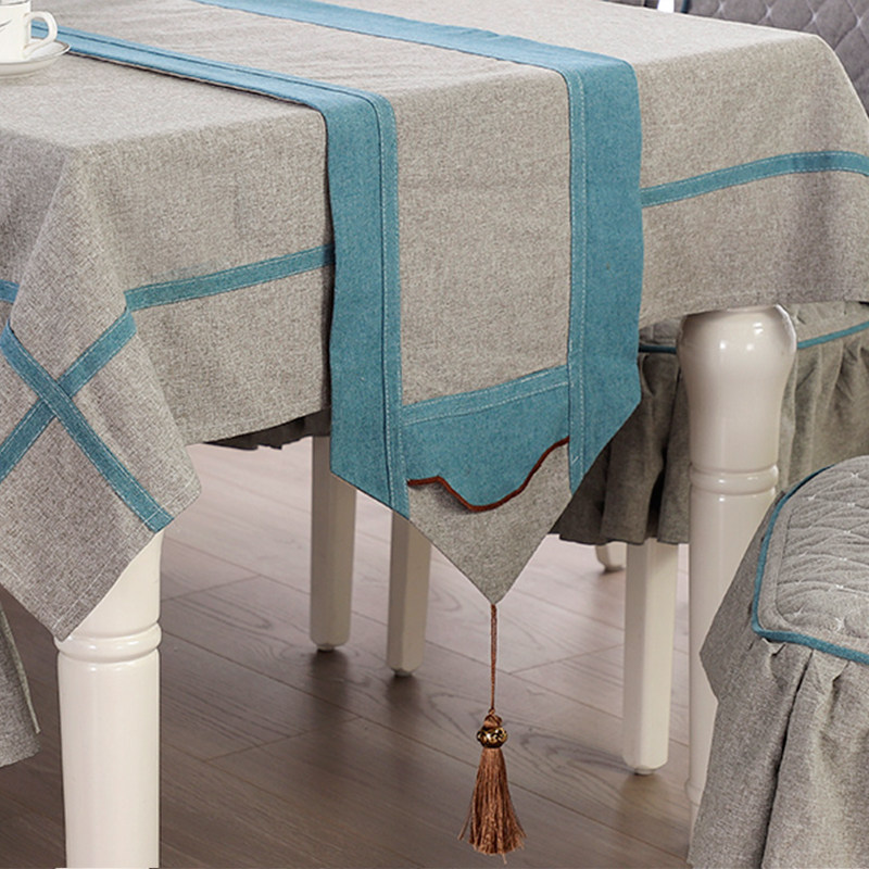 靠背餐厅台布套桌椅垫餐椅桌布餐桌家用布艺桌布