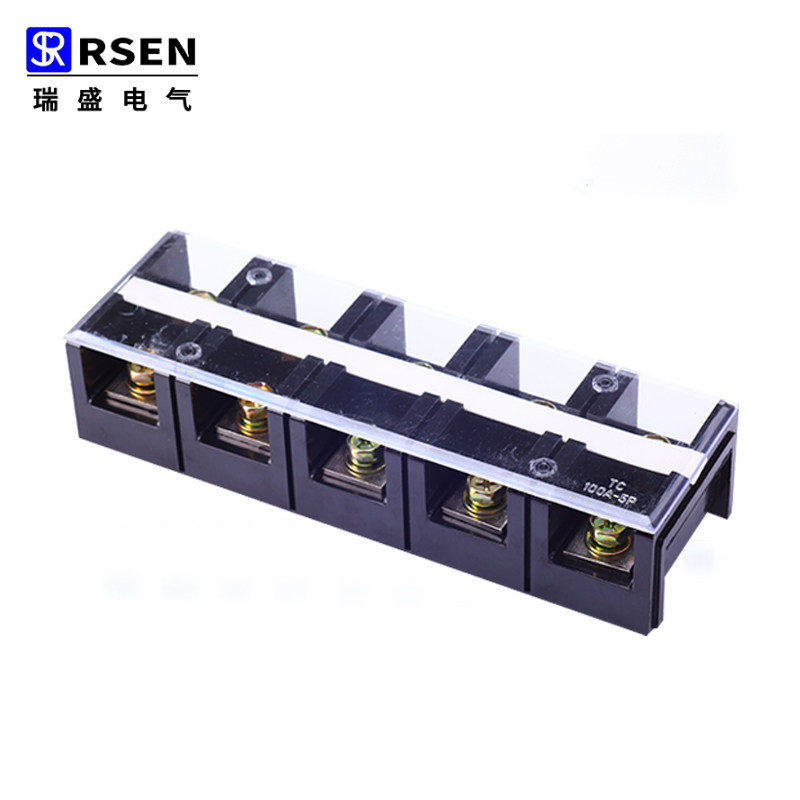 厂家直销tc1005纯铜耐高温电流接线端子100a5p固定式接线接线端子