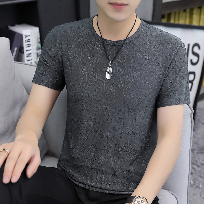 冰丝冰感2022新款男士短袖t恤透气速干上衣潮流潮牌打底男装半袖