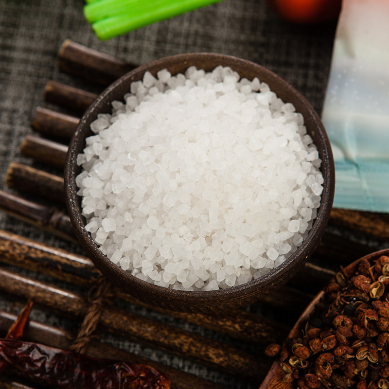 雪天粗盐无抗结剂海盐泡菜盐焗腌制盐加碘食用盐大粒盐400gx6袋装