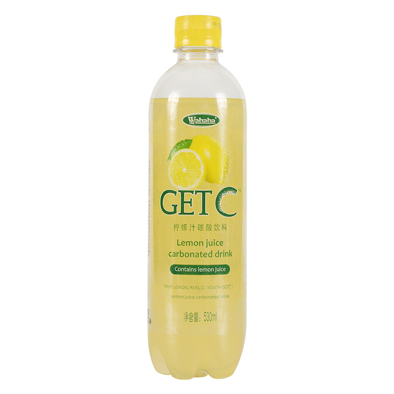 娃哈哈c驱动柠檬汁碳酸带气饮料530ml*8瓶整箱清凉解渴包邮 年货