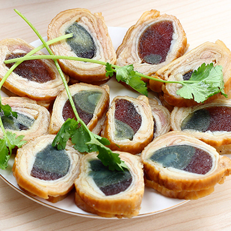 皮蛋蛋卷鸭皮卷180g整箱40包凉菜开袋即食酒店其它