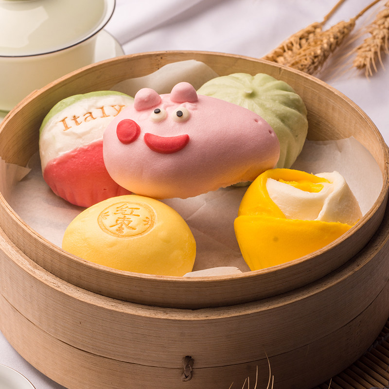 五福福临门300g什锦包子酒店餐厅半成品特色面点传统糕点