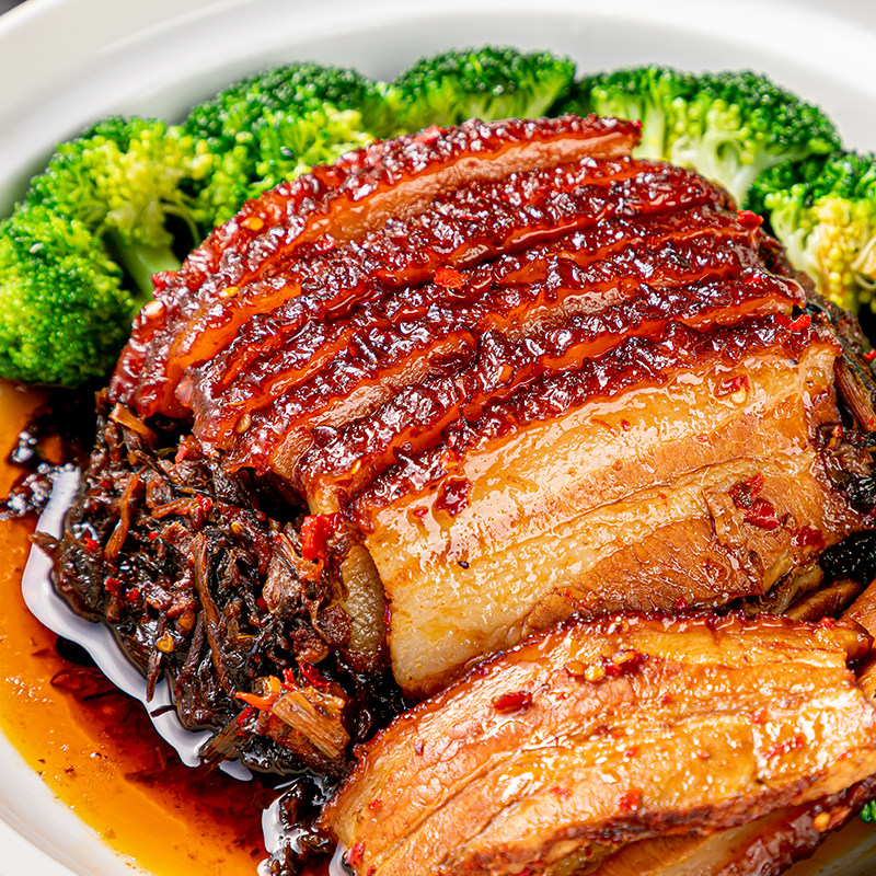 扣肉虎皮420g整箱许大师湖南梅菜酒店餐饮特色宴席速食菜