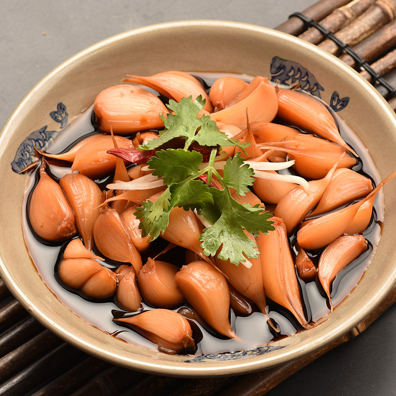 蒜头腌酱大蒜500g整箱30包酒店饭店半成品凉菜凉菜