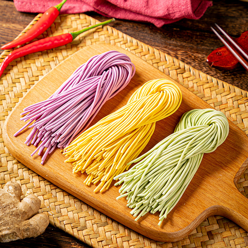 多彩果蔬火锅整箱60袋酒店饭店餐饮方便面三色面条