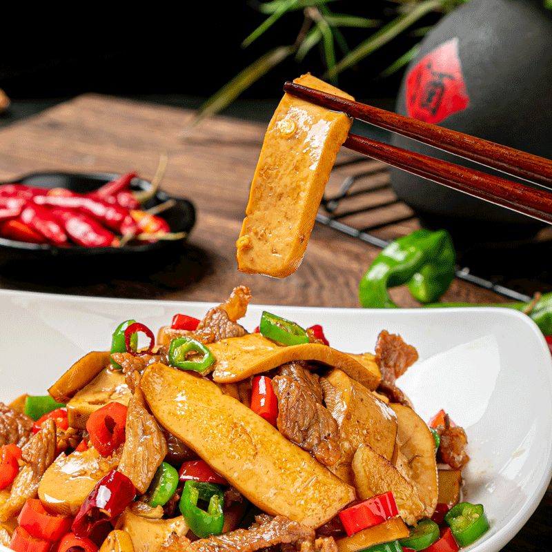 攸县香干整箱湖南特产卤香酒店预制特色半成品豆腐干