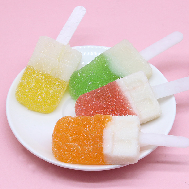 果町冰淇淋雪糕棒棒糖水果味软糖果儿童休闲食品创意糖果小零食
