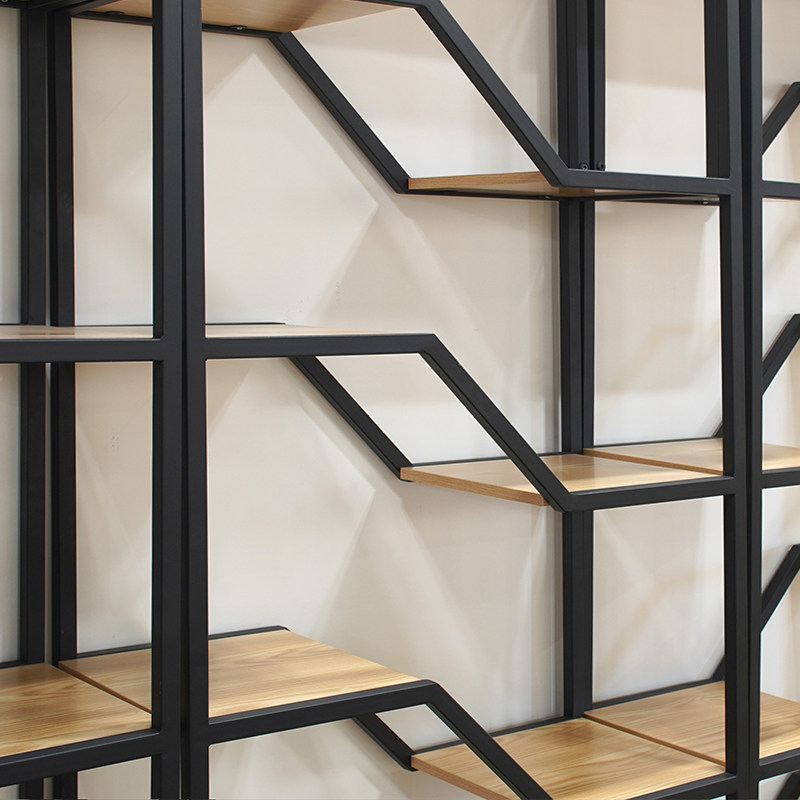 办公室铁艺屏风隔断镂空展示柜形象绿植置物花架办公屏风