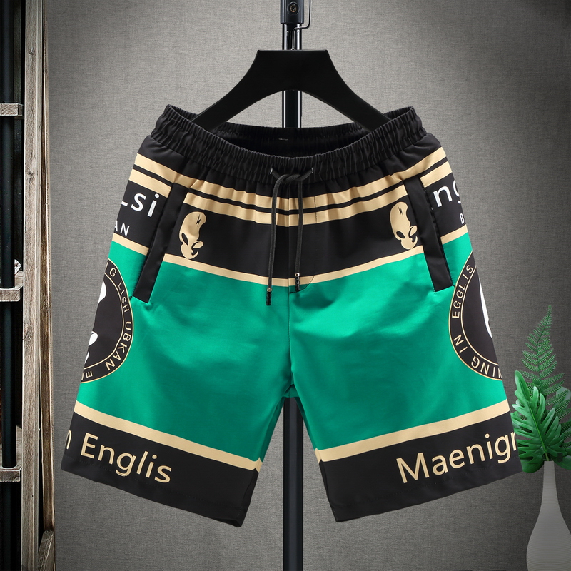 欧洲站潮牌短裤男薄款中裤修身五分裤子休闲夏季冰丝速干沙滩裤衩