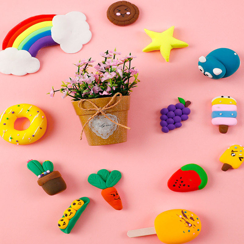 袋装课用黏土材料diy手办橡皮泥彩色美术超轻彩泥