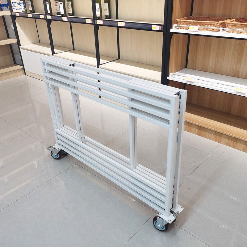 服装促销台地摆摊推车可折叠超市花车地摊货架促销架