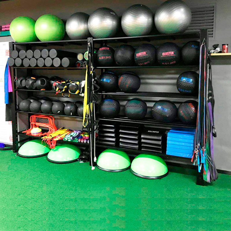 私教小工工具物架健身房置物架瑜伽馆球哑铃运动健身球架