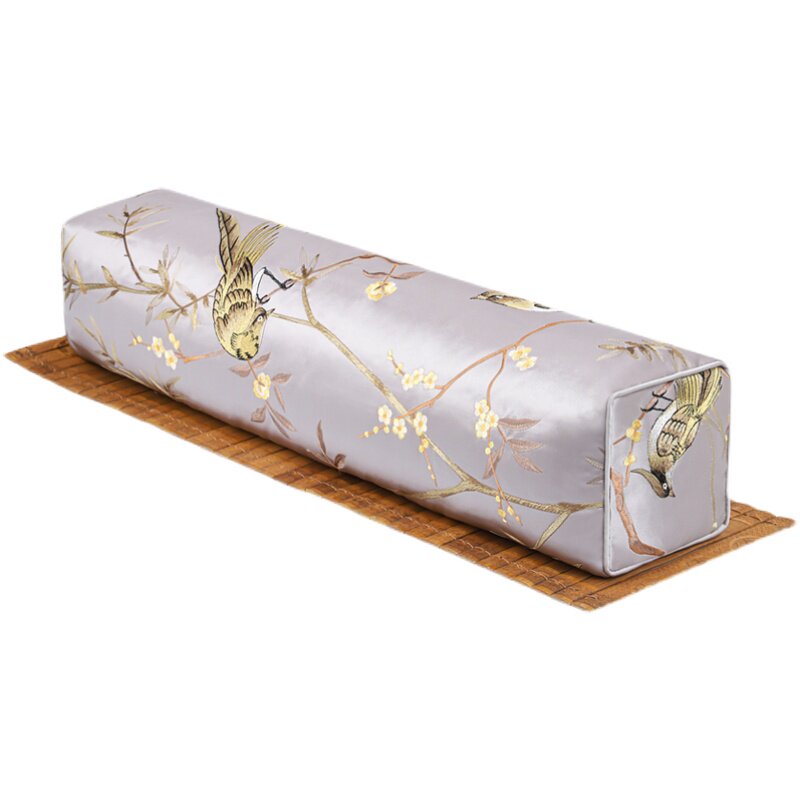 枕头中式宫廷高枕头颈椎助眠长方形仿古刺绣传统枕头