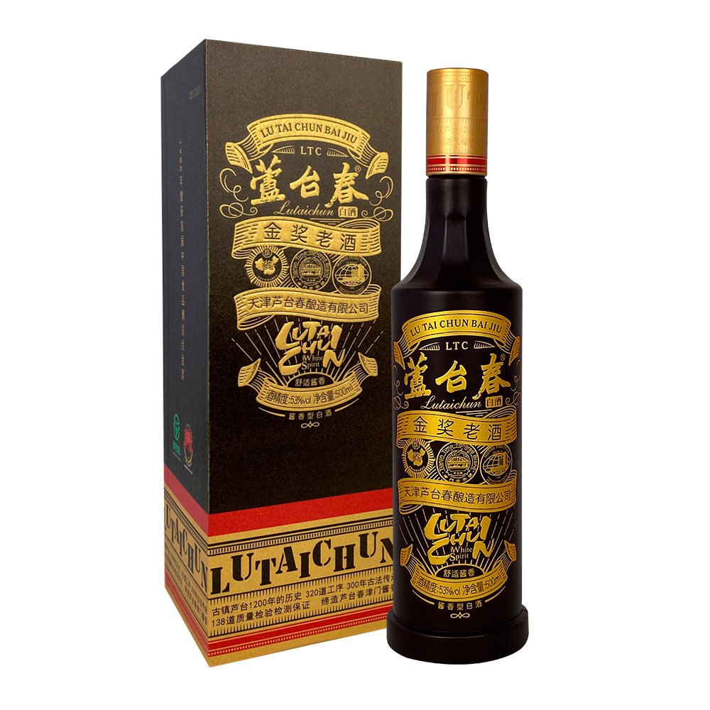 芦台春舒适型酱香白酒53度天津名酒特产纯粮食酒金奖老酒500ml