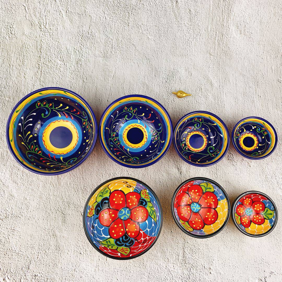 包邮陶瓷釉下彩圆饭碗浮雕立体彩绘出口碗