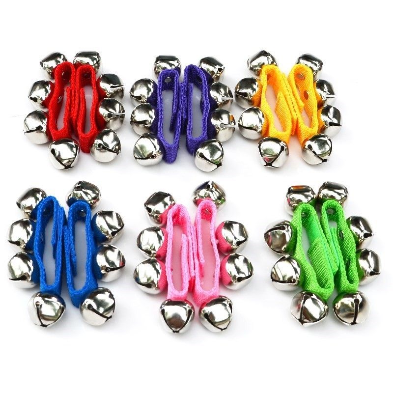 红色手摇铃铛早教具婴儿小朋友益智初生手环儿童新生手串铃乐器