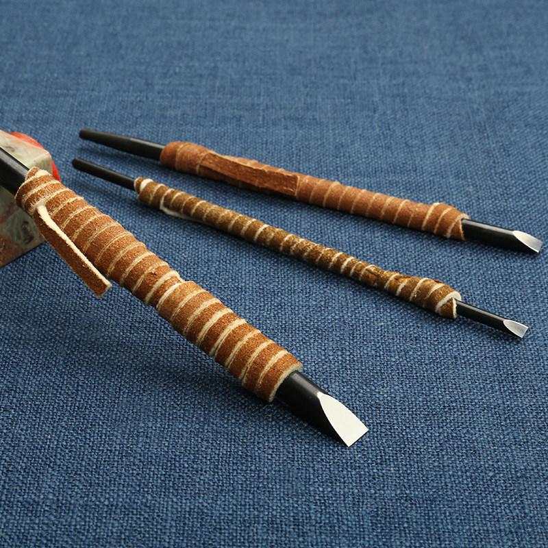 篆刻刻刀独乐圆柄日本进口实用手工锻打文房四宝文房四宝