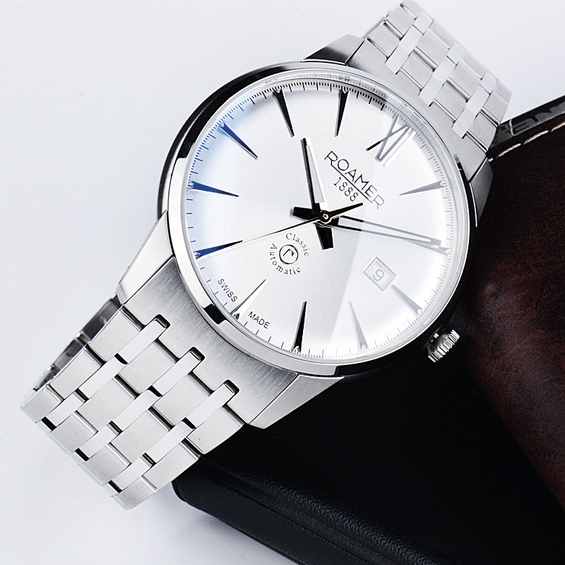 瑞士罗马roamer自动自动机机械表原装正品皮带钢带瑞士腕表