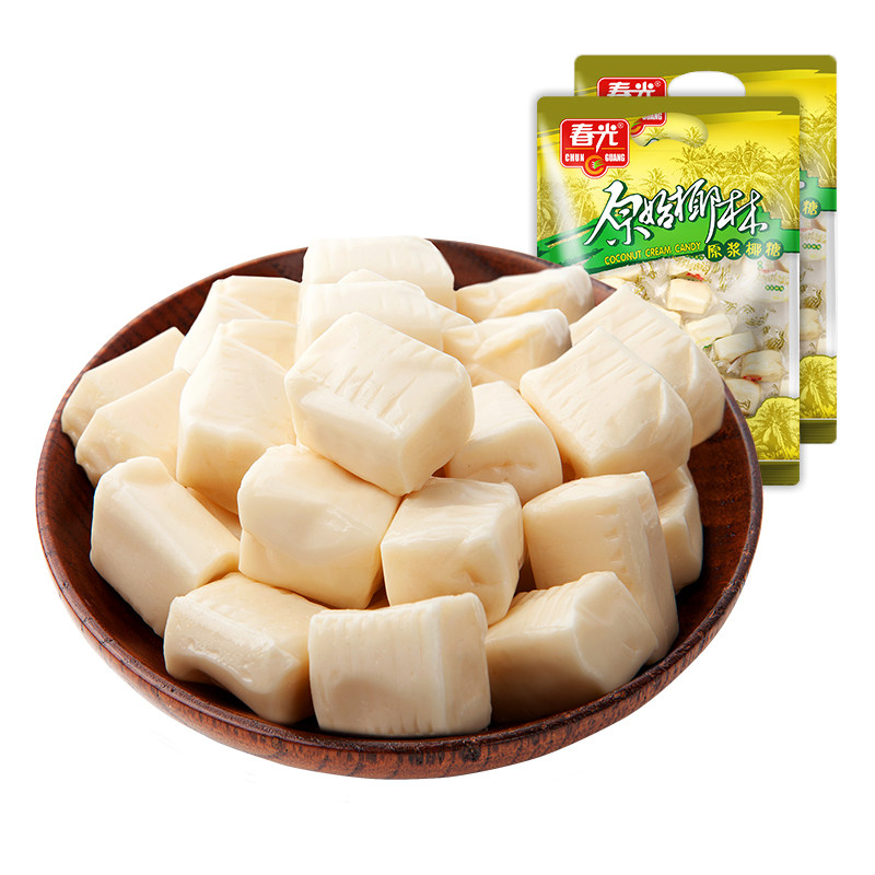 春光原浆椰糖160gx2正宗海南特产特浓椰奶水果传统糖果