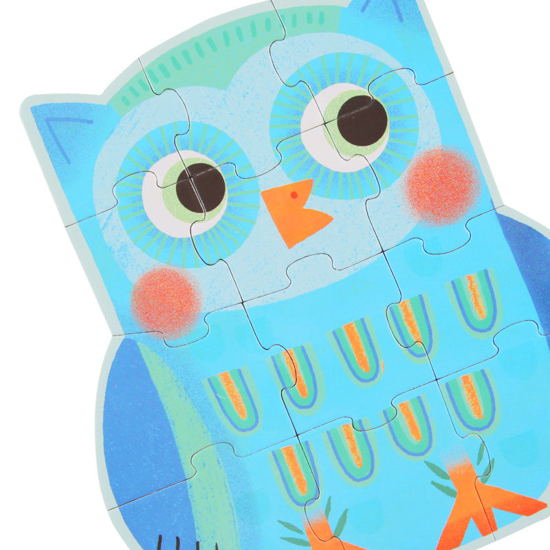 djeco儿童动物简易大块拼图大号智力初级幼儿拼图