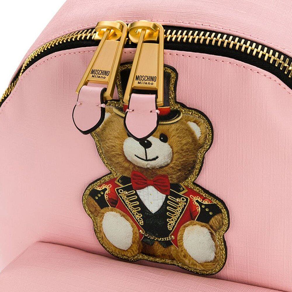 香港直邮moschino莫斯奇诺 女包小熊印花双肩背包