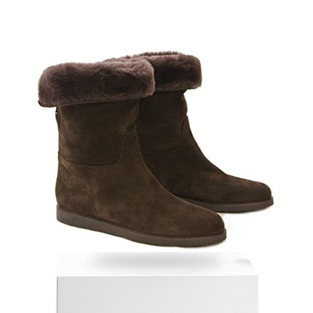 香港直邮salvatoreferragamo菲拉格慕棕色女士羊皮靴靴子女靴